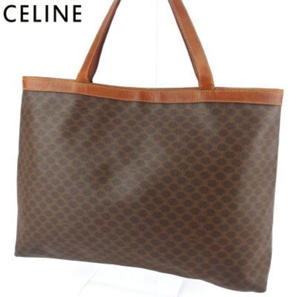 Celine Shoulder Bag brown beige macadam leather - Picture 1 of 6